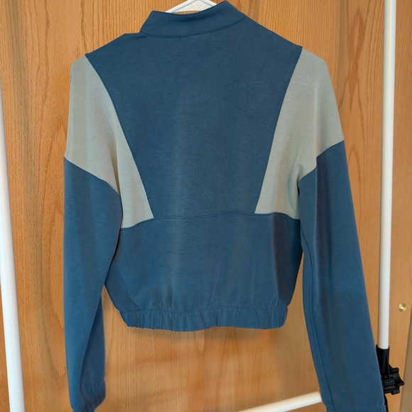 Blue and Gray Quarter-Zip Pullover - Picture 4 of 5